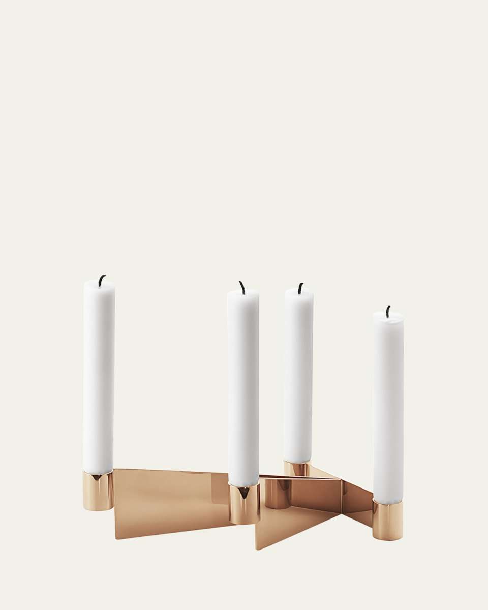 Urkiola Brass-Colored Candleholder
